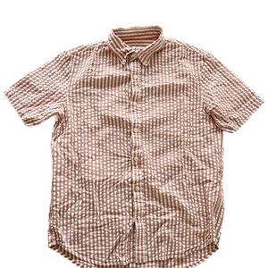 Club Monaco Pink and White Striped Shirt